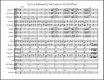 Preview of SAY IT by TORY LANEZ Marching Band Arrangement
