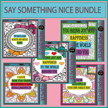 Preview of Happy Last Day of School Collaborative Color Bulletin Board Poster Craft Bundle