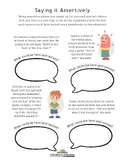 SAYING IT ASSERTIVELY (Social Skills) (fillable)