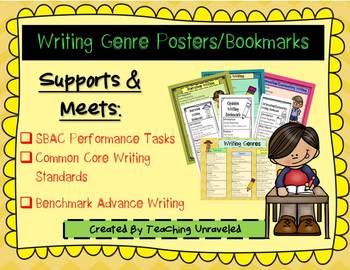 Preview of Benchmark Advance Writing-Posters and Bookmarks- Supports SBAC and CCSS