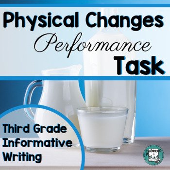 Preview of SBAC ELA Test Prep | 3rd Grade Informational Writing | Physical Changes