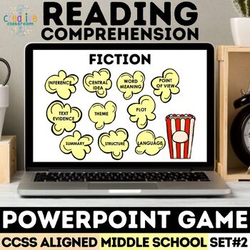 Preview of Fiction PowerPoint Game Reading Comprehension for CAASPP & SBAC