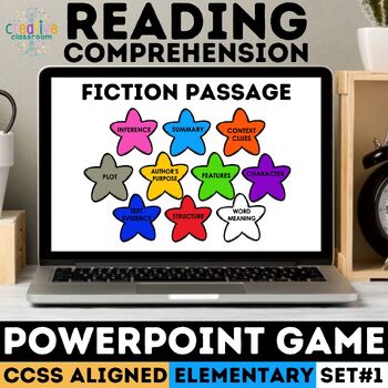 Preview of Fiction PowerPoint Game Reading Comprehension for CAASPP & SBAC