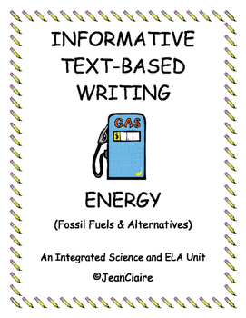 Preview of SBAC PREP  ENERGY: TEXT-BASED INFORMATIVE WRITING INTERMEDIATE