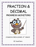 SBAC PREP: 4th Grade Progress Monitors for Fractions and Decimals