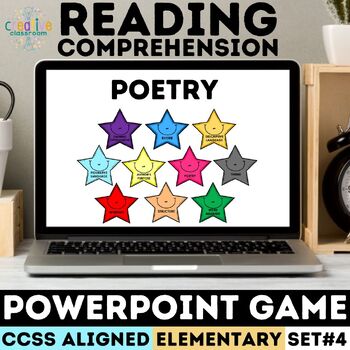 Preview of Poetry PowerPoint Game Reading Comprehension for CAASPP & SBAC