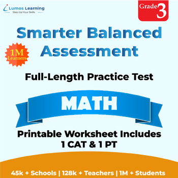 Preview of SBAC Printable Practice Test CAT & PT - Grade 3 Math