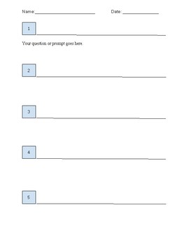 Preview of SBA Question Template or Format