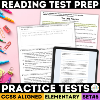 Preview of CAASPP Reading Comprehension Passages with Multiple Choice Questions Test Prep