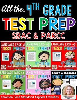 Preview of SBAC and PARCC Test Prep 4th Grade Bundle