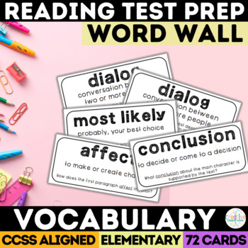 Preview of ELA Vocabulary Word Wall Reading Skills CAASPP Test Prep 3rd 4th 5th Grade