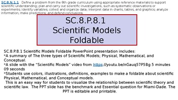 Preview of SC.8.P.8.1 Foldable on Scientific Models