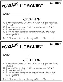 SC Ready Checklist by Tiffany Frederick | TPT