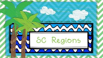 Preview of SC Regions Unit: Powerpoint, plans, exit slips, homework, study guide, and test