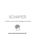 SCAMPER Creative Thinking & Problem Solving Packet