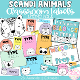 SCANDI ANIMALS Classroom Labels | Editable Name Tags, Post