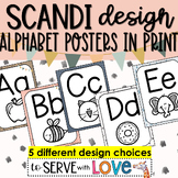 SCANDI Design | Alphabet Posters in 5 design choices | print only