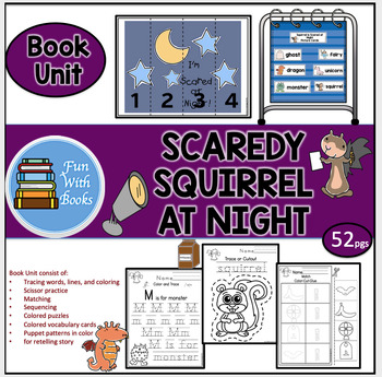 Preview of SCAREDY SQUIRREL AT NIGHT BOOK UNIT