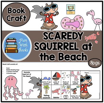 Preview of SCAREDY SQUIRREL AT THE BEACH BOOK CRAFT
