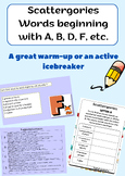 SCATTERGORIES - a Fun Icebreaker or Warm-up English Activity
