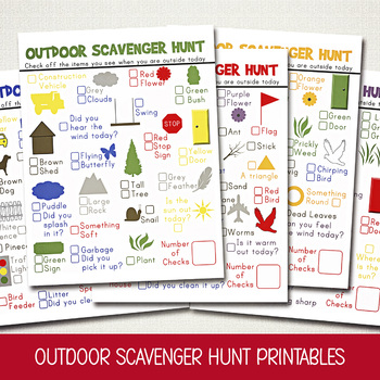 SCAVENGER HUNT, OUTDOOR LEARNING ACTIVITY, PRINTABLE NATURE SEARCH ...