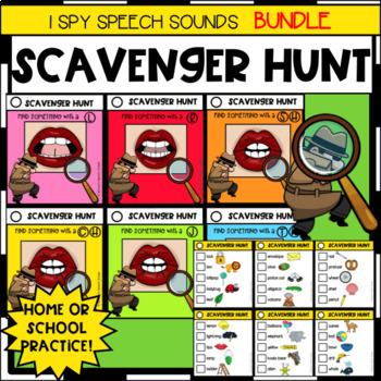 Preview of SCAVENGER HUNT SPEECH SOUNDS BUNDLE ARTICULATION THERAPY