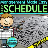 SCHEDULE CARDS : an Editable Classroom Management Tool