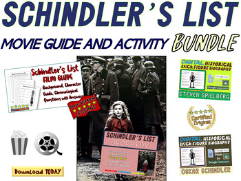 Preview of SCHINDLER'S LIST FILM BUNDLE! Movie Guide, Review Games, Activities, and More