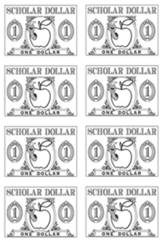 Preview of SCHOLAR DOLLARS - Classroom Money - $1, $5, $10, $20