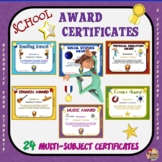 SCHOOL AWARDS- 24  Multi-Subject Certificates