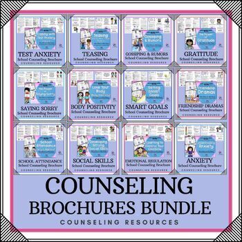 Preview of SCHOOL COUNSELING BROCHURE BUNDLE - NSCW - NATIONAL SCHOOL COUNSELING WEEK