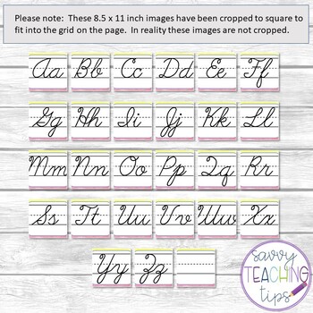 SCHOOL FUN Cursive Alphabet Back to School Classroom Decor | TpT