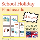 SCHOOL HOLIDAY English Vocabulary Flashcards