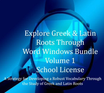 Preview of SCHOOL LICENSE Greek & Latin Roots through Word Windows 50+ Root Bundle