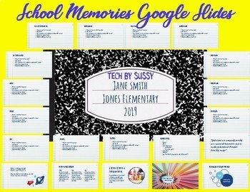 Preview of SCHOOL MEMORIES  TEMPLATE (GOOGLE SLIDES)