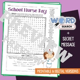 SCHOOL NURSE DAY Word Search Puzzle Activity Vocabulary Wo