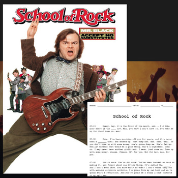 Preview of SCHOOL OF ROCK - Movie Guide Q&A, Storyboard & Writing Frames