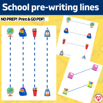 Preview of SCHOOL OT Prewriting worksheets trace/copy Horizontal,Vertical & Diagonal lines