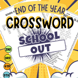 SCHOOL OUT End-of-Year Crossword Puzzle Activitie 2nd, 3rd