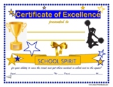 SCHOOL SPIRIT Award! Cheer Coach Cheerleading Certificates
