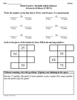 SCHOOL YEAR Worksheets for 1st Grade Math Common Core ...