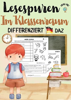 Preview of SCHULE - Classroom GERMAN - Reading Trail- Comprehension