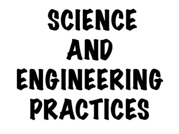 Preview of science and engineering practices posters with descriptors