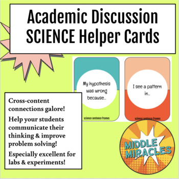 Preview of SCIENCE Academic Discussion Cards