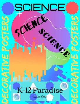 Preview of SCIENCE Academic Subject Decorative Poster Cards
