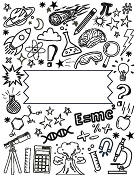Preview of SCIENCE Coloring Page | STEAM Project Binder Cover | Science Notebook