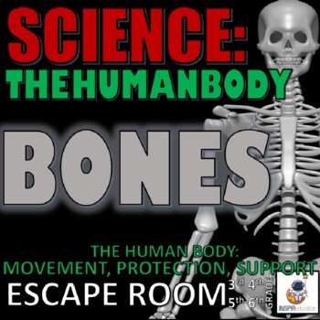 Preview of SCIENCE ESCAPE ROOM: Skeleton, Move, Protect and Support - 10 Challenges and Key