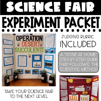 Preview of Science Fair Planning Packet | Science Fair Evaluation Rubric | Experiment Guide