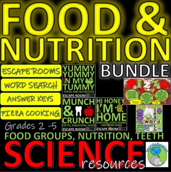 Preview of SCIENCE: Food, healthy diets, food groups, teeth, digestion, PRINT and GO!