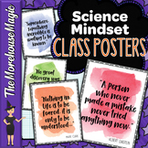 SCIENCE GROWTH MINDSET INSPIRATIONAL POSTER SET - WATER COLOR